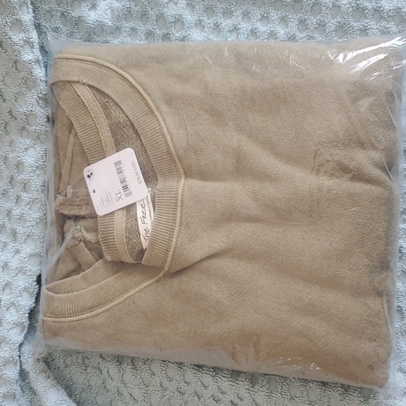 NWT CAMDEN FREE PEOPLE PINE GREEN OVERSIZED PULLOVER Sweatshirt We The Free - Picture 5 of 9